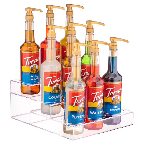 Prep & Savour Boscobel Bottle Tabletop Wine Bottle Rack & Syrup Bottle